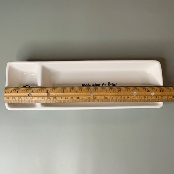 Rae Dunn Artisan by Magenta Collection "'Brow Game on Point" Organizer Plate - Picture 4 of 7